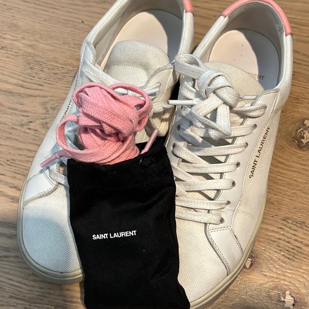 Saint Laurent Andy Sneakers Canvas Pink - Picture 6 of 7